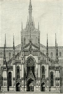 Milano nuova facciata del Duomo Progetto dell’architetto Brentano