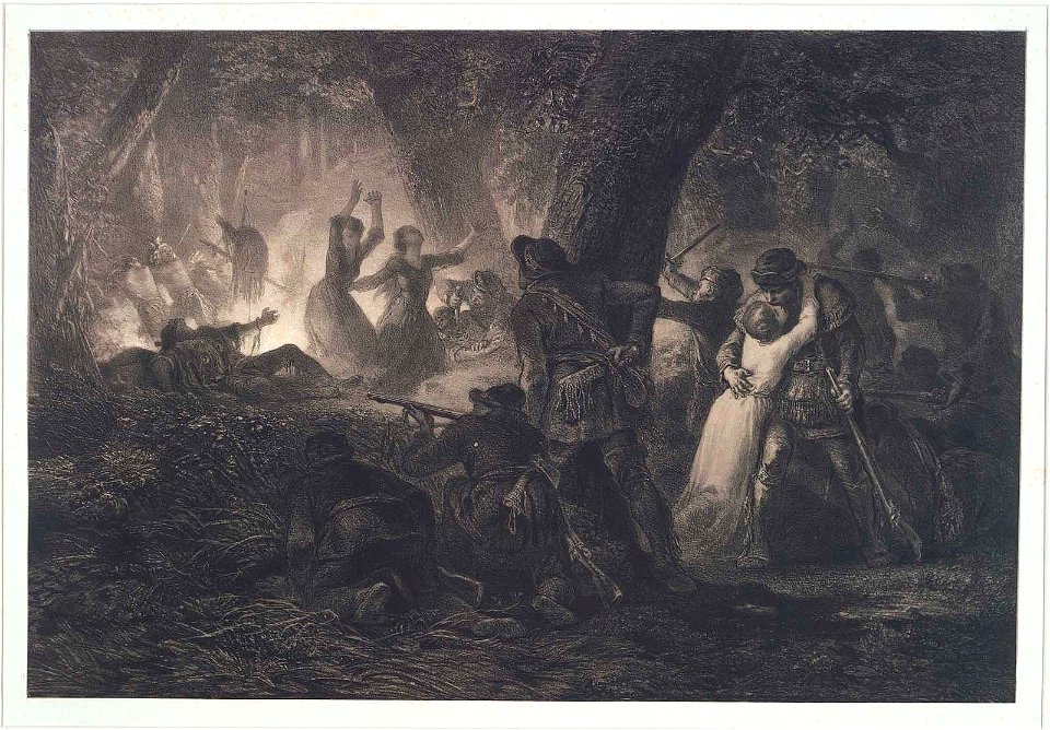 Millet - Bodmer - Rescue of the Daughters of Daniel Boone and James Calloway, B4601