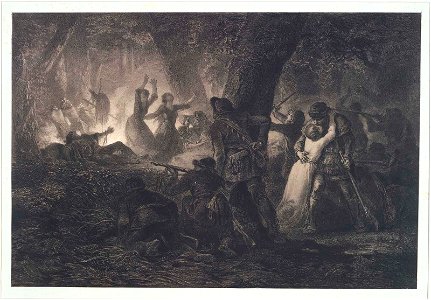 Millet - Bodmer - Rescue of the Daughters of Daniel Boone and James Calloway, B4601