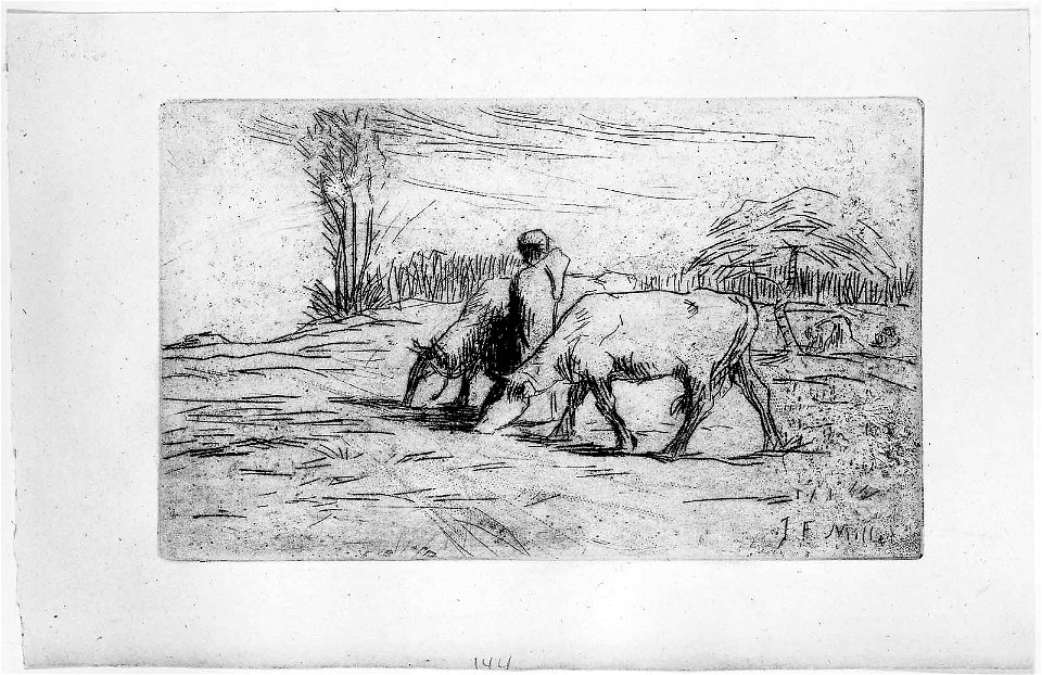 Millet - Woman with Two Cows, M23380