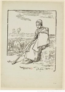 Millet - Pierre Millet - La grande bergère assise, btv1b10508254d