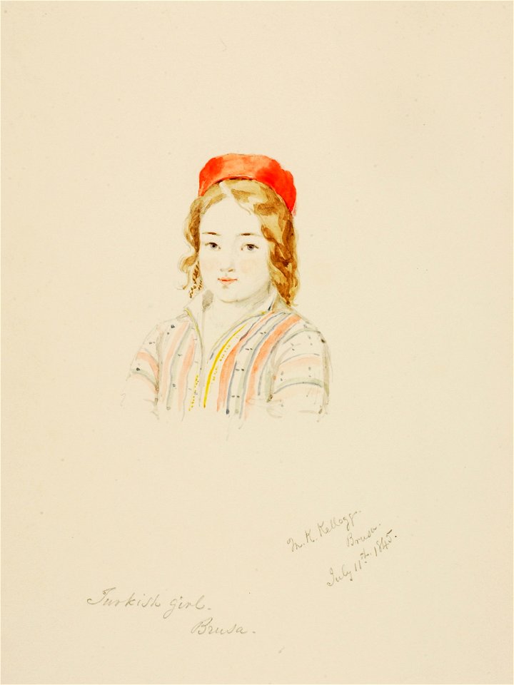 Miner Kilbourne Kellogg - Turkish Girl, Brusa - 1991.56.119 - Smithsonian American Art Museum