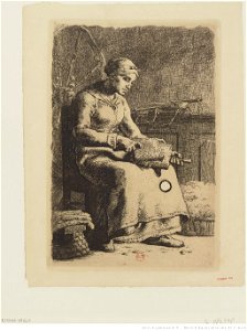 Millet - La cardeuse, btv1b10508239t