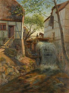 Carl Milton Jensen - Parti fra en vandmølle - 1911
