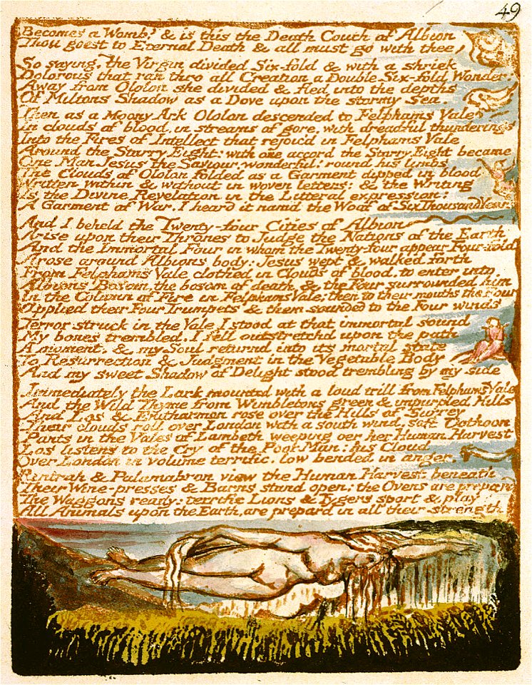 Milton a Poem, copy D, object 49 (Bentley 44, Erdman 42-49, Keynes 44)