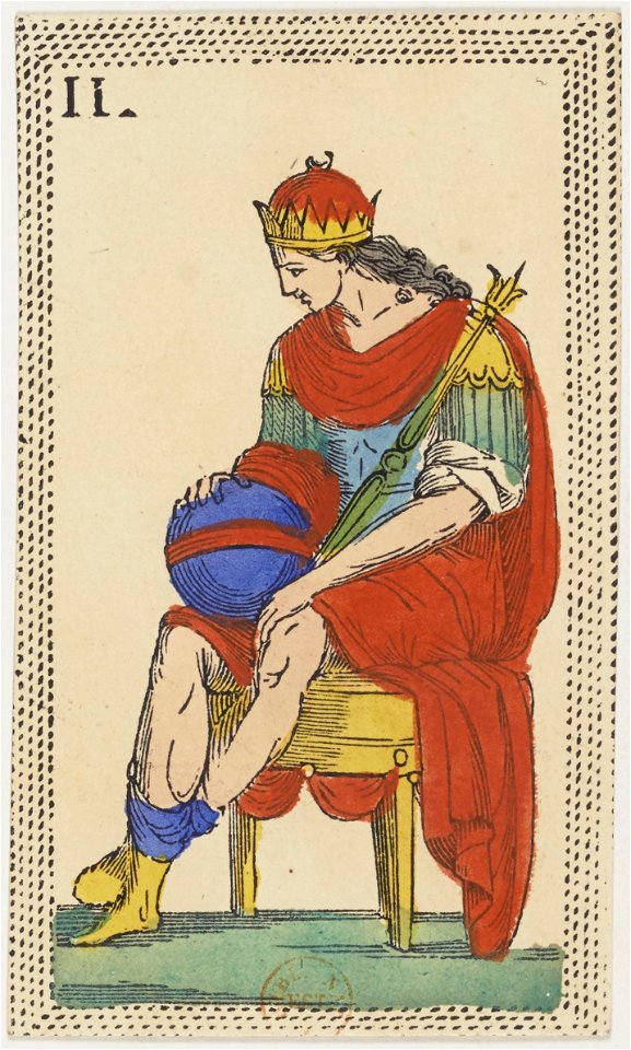 Minchiate card deck - Florence - 1860-1890 - Trumps - 02 - Papa due