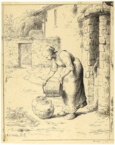 Millet - Woman Emptying a Pail, 1944.93