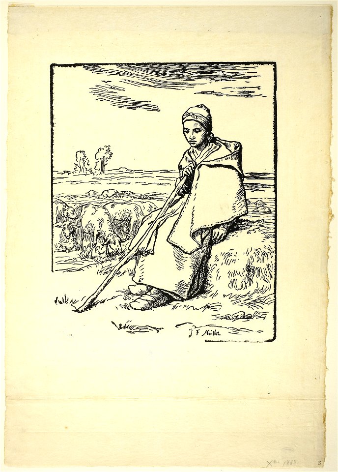 Millet - The Shepherdess, 1944.115