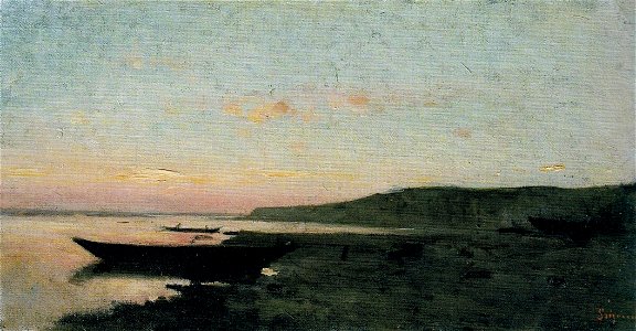 Nicolae Grigorescu - Apus de soare la Dunare
