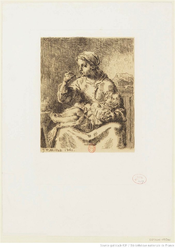 Millet - La bouillie, 3ème état, btv1b10508241n