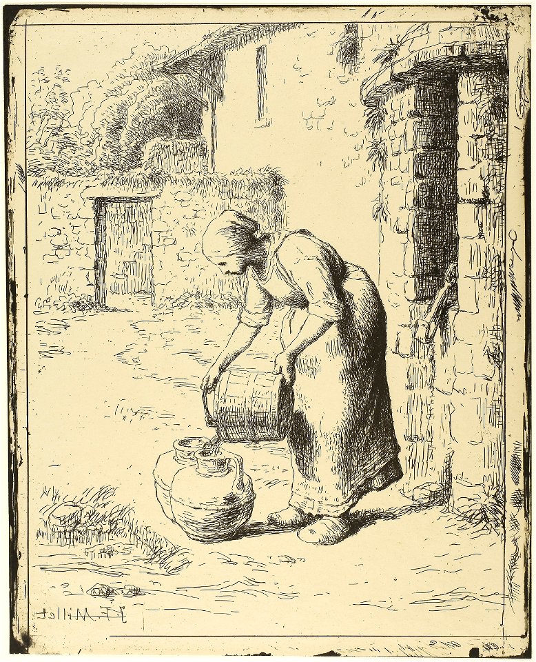 Millet - Woman Emptying a Pail, 1926.2235