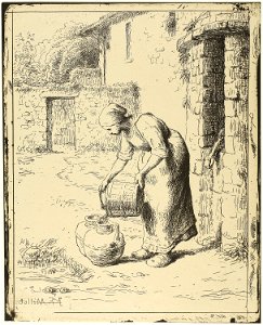Millet - Woman Emptying a Pail, 1926.2235