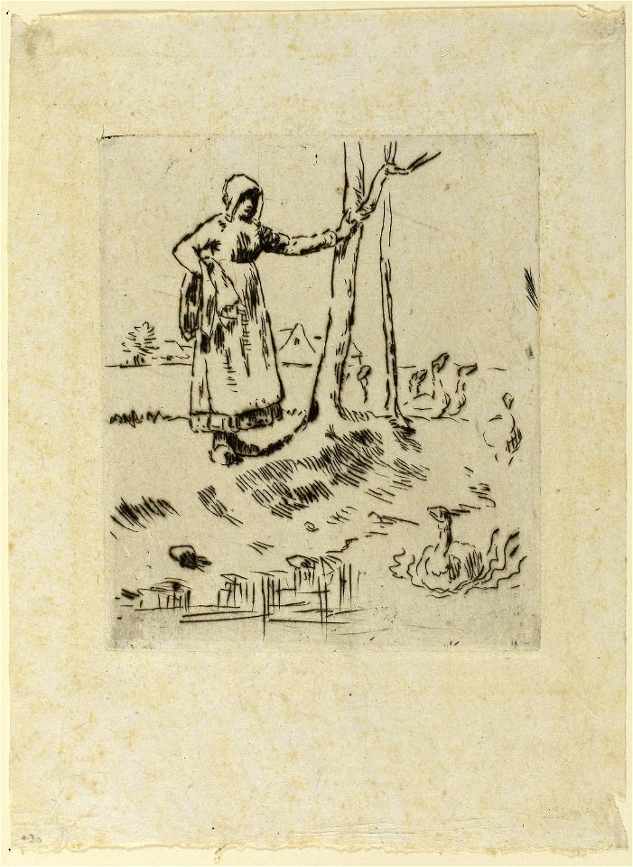 Millet - A Girl Minding Geese, 1944.68