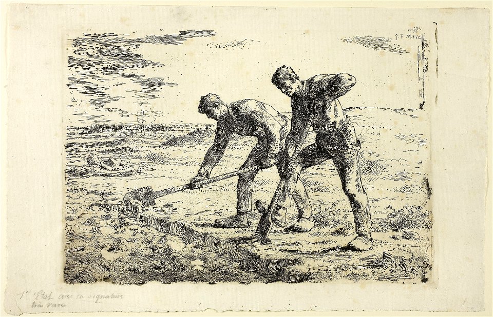 Millet - Two Men Digging, 1944.113