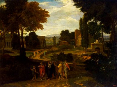 Jean-François Millet (I) - Landscape with Christ and His Disciples - WGA15687