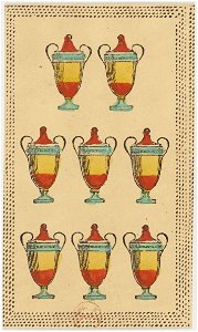 Minchiate card deck - Florence - 1860-1890 - Cups - 08