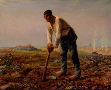 Millet, Jean-François - Man with a Hoe - Google Art Project. Free illustration for personal and commercial use.