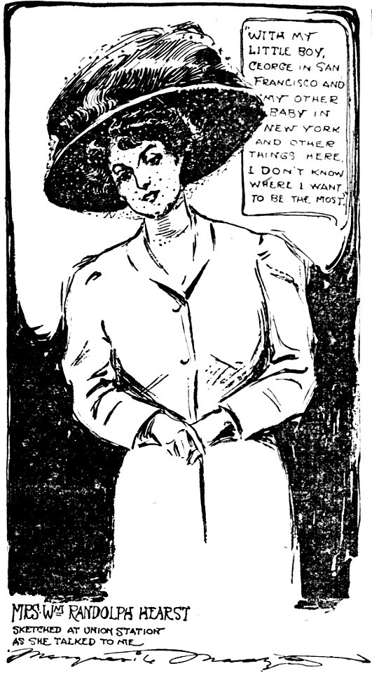 Millicent Hearst as drawn by Marguerite Martyn in 1908