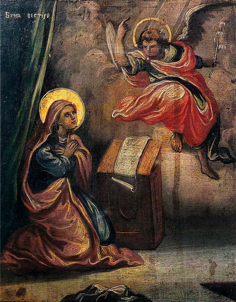 Nicolae Grigorescu - Icoana Bunavestire de la biserica din Baicoi
