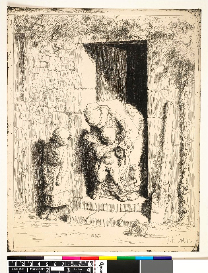Millet - La Précaution Maternelle (Maternal care), 1922,0410.245
