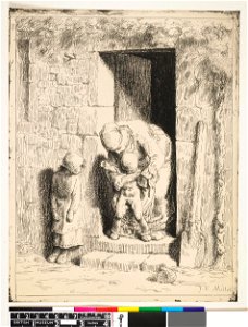 Millet - La Précaution Maternelle (Maternal care), 1922,0410.245