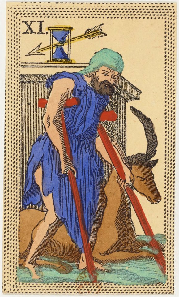 Minchiate card deck - Florence - 1860-1890 - Trumps - 11 - Il Gobbo