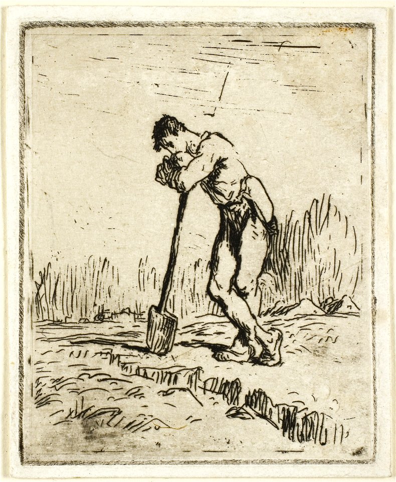 Millet - The Man Leaning on His Spade, 1944.43