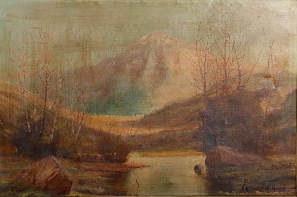 Landscape with Mountain by Ralph Davison Miller, 1885