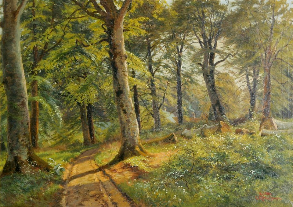 Carl Milton Jensen - Forårsdag i skoven - 1926