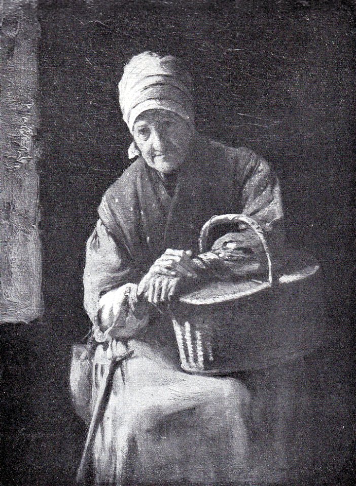 Nicolae Grigorescu - Batrana cu cosul