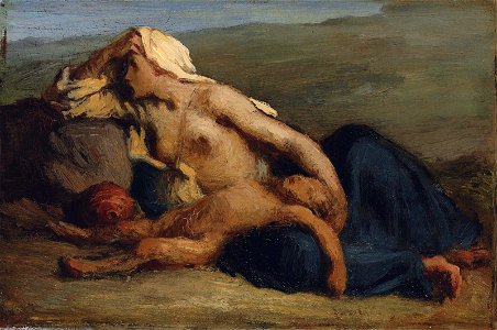 Jean-François Millet - Agar et Ismaël