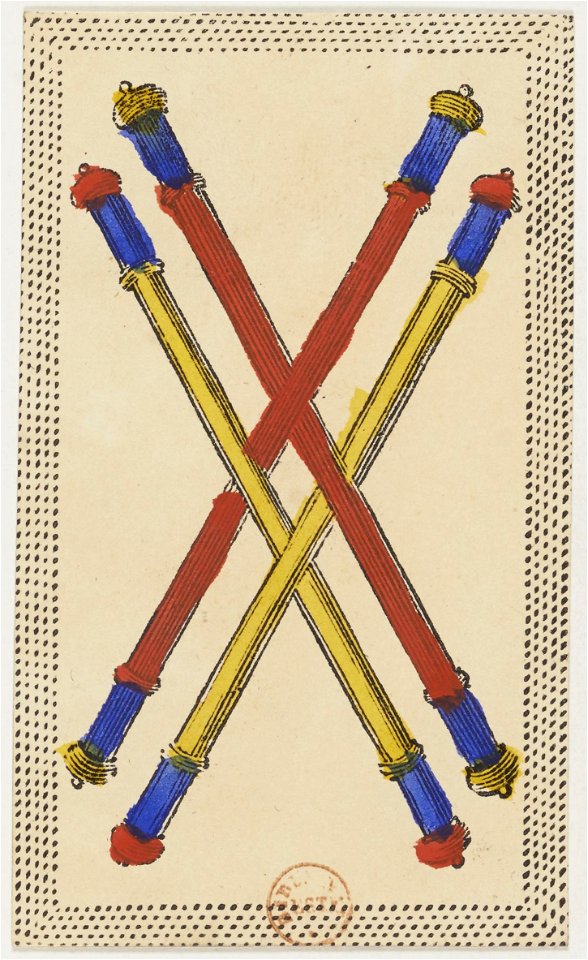Minchiate card deck - Florence - 1860-1890 - Batons - 04