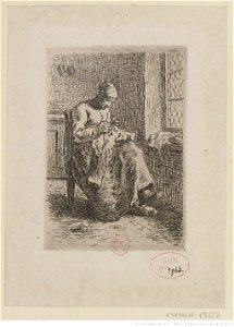 Millet - La Couseuse, 3ème état, btv1b10508238c