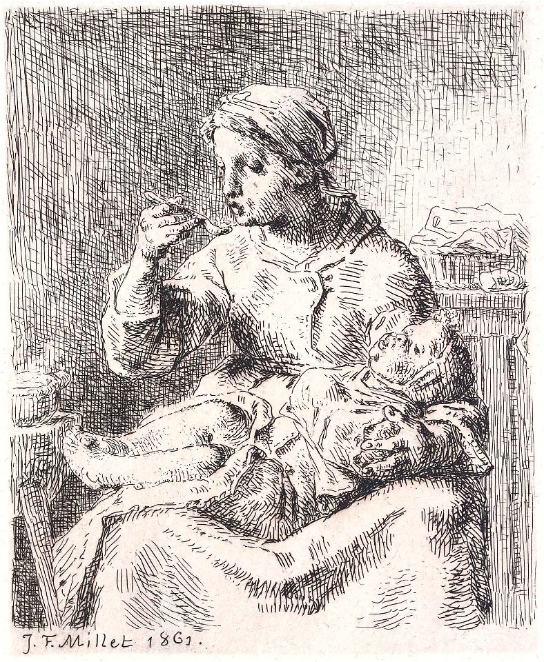Millet - Woman Feeding a Child, 1973.57
