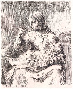 Millet - Woman Feeding a Child, 1973.57