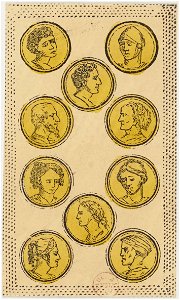 Minchiate card deck - Florence - 1860-1890 - Coins - 10