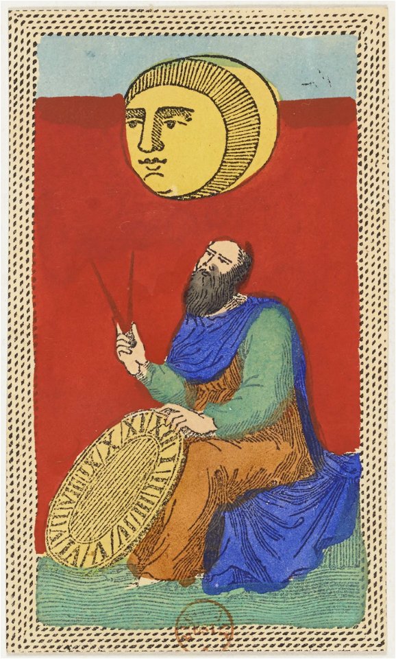 Minchiate card deck - Florence - 1860-1890 - Trumps - 37 - La Luna