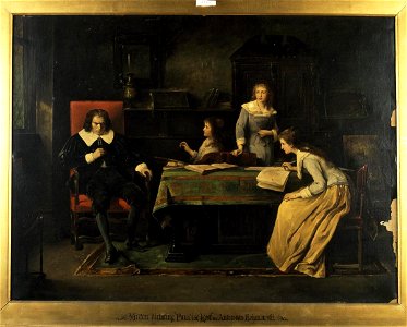 Milton dictating Paradise Lost