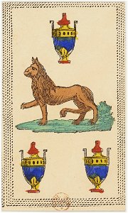 Minchiate card deck - Florence - 1860-1890 - Cups - 03