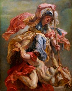 Minerva slaying Discord, by Peter Paul Rubens. Free illustration for personal and commercial use.