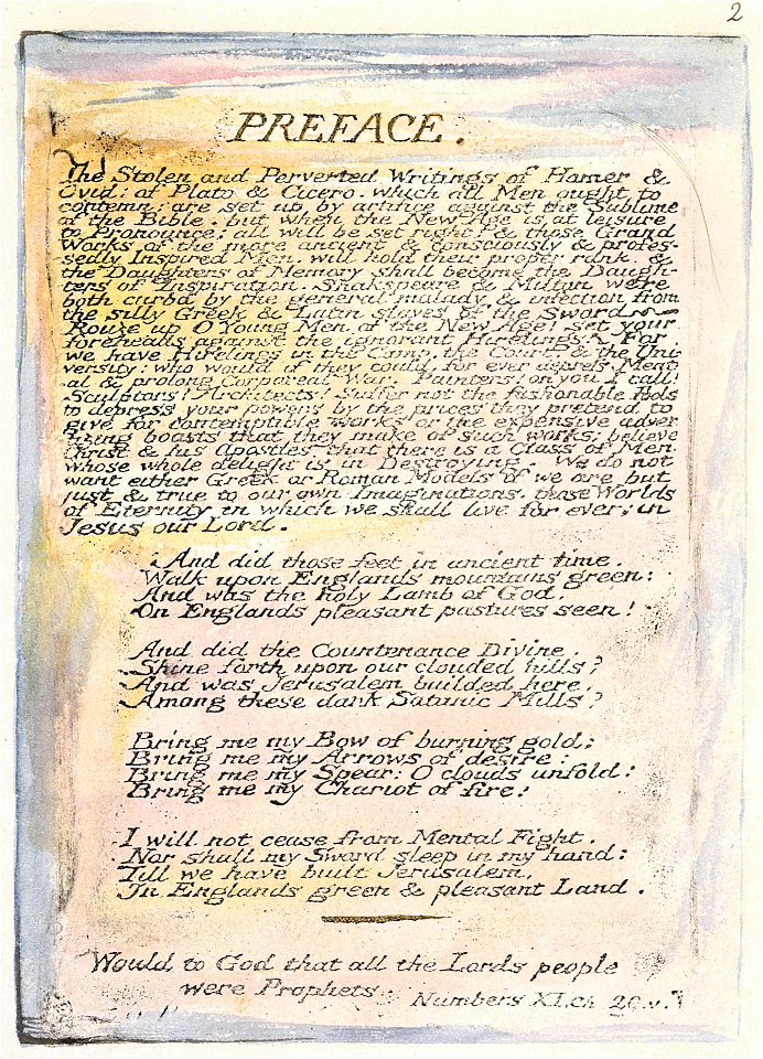 Milton a poem, page 2 (preface, BM).300