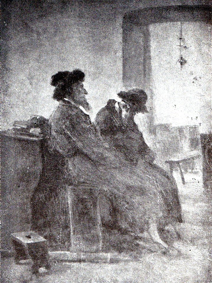 Nicolae Grigorescu - Doi evrei pe o banca la sinagoga