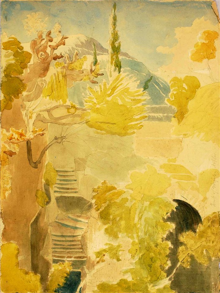 Miner Kilbourne Kellogg - Tomb of Virgil, Naples - 1991.56.127 - Smithsonian American Art Museum