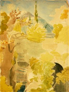 Miner Kilbourne Kellogg - Tomb of Virgil, Naples - 1991.56.127 - Smithsonian American Art Museum