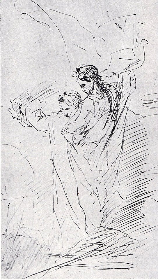 Nicolae Grigorescu - Dante si Virgiliu (dupa Delacroix - 1863 - 1864)