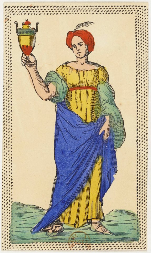 Minchiate card deck - Florence - 1860-1890 - Cups - 11 - Jack