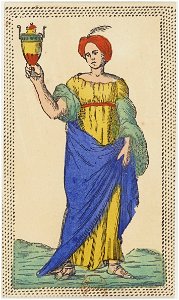 Minchiate card deck - Florence - 1860-1890 - Cups - 11 - Jack