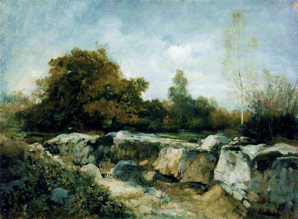 Nicolae Grigorescu - Peisaj cu stanci la Fontainebleau