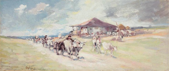 Nicolae Grigorescu - Care cu boi la Oratii