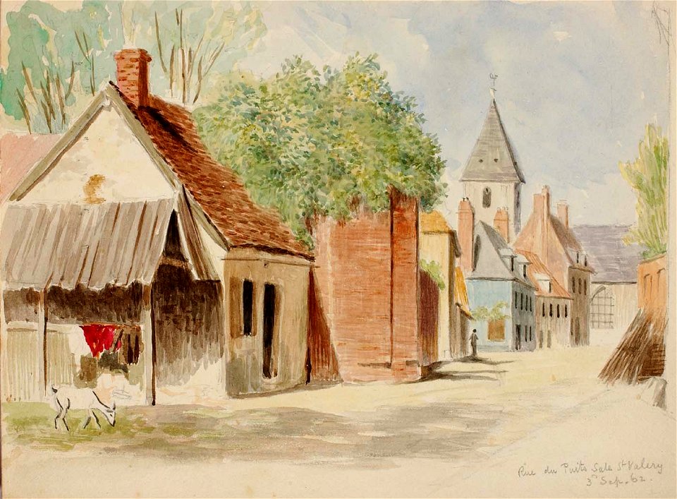 Miner Kilbourne Kellogg - Rue du Puits Sale, St. Valery - 1991.56.172 - Smithsonian American Art Museum